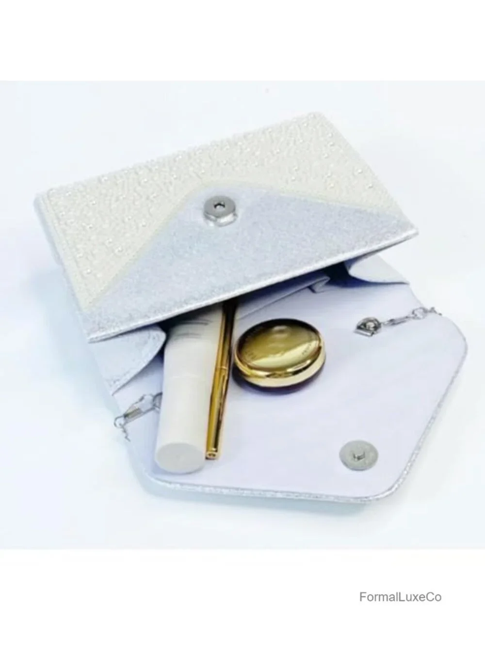 Pearl Embellished Clutch Purse for Women - Evening & Wedding Handbag